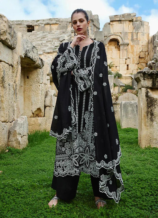 3 pc Cambric Cotton embroidery fancy suit