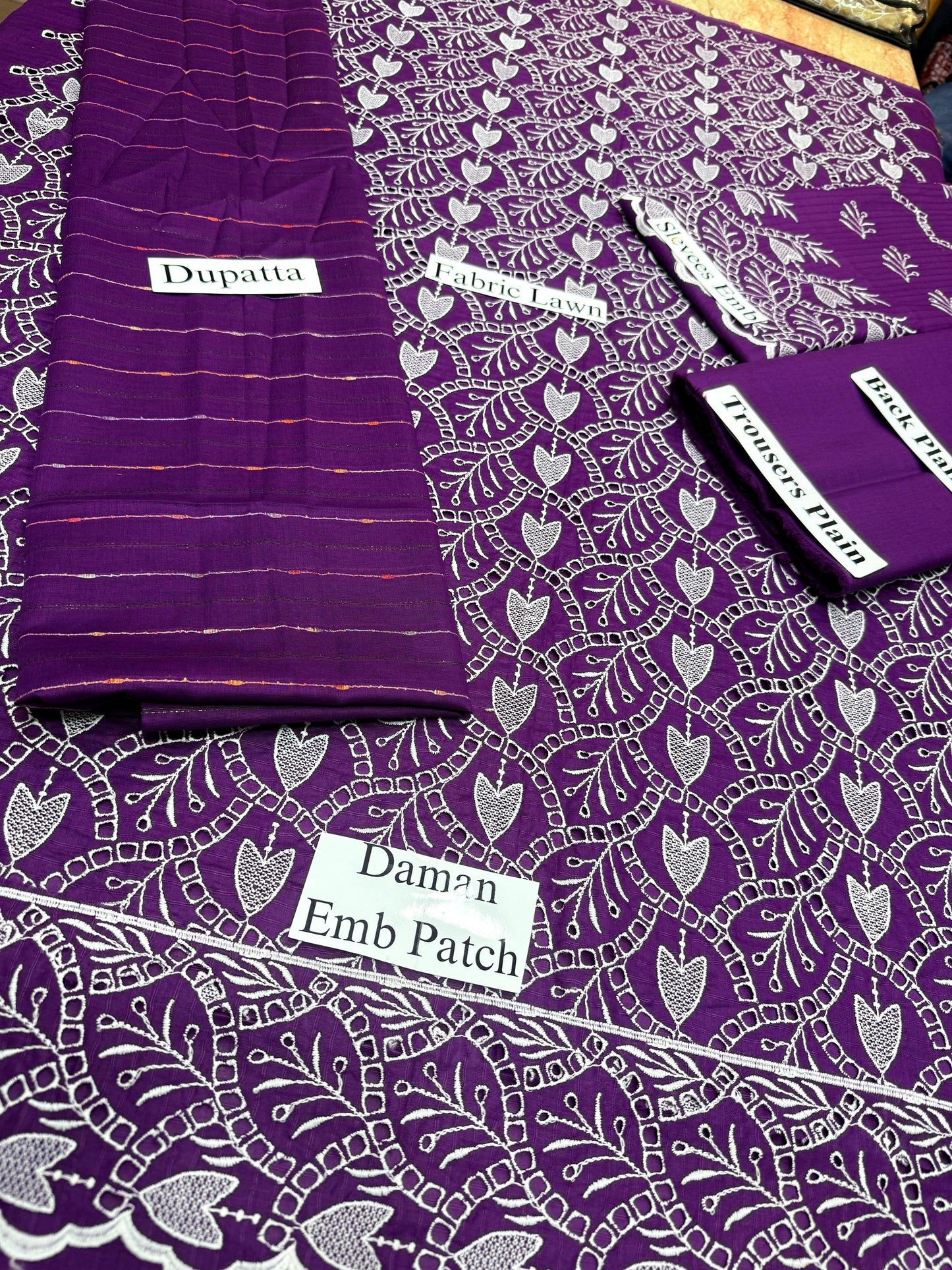 3 Pc premium embroidery suit
