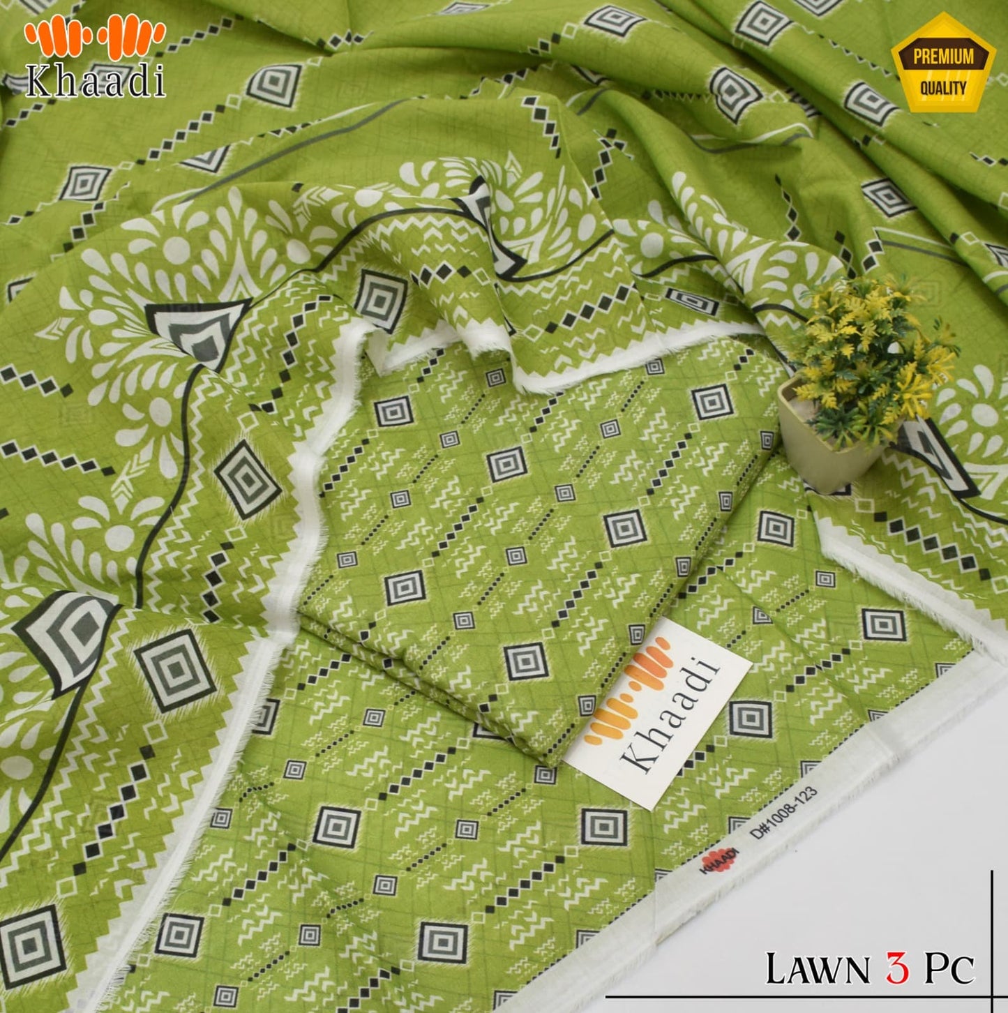 3 pc branded lawn suit, cash on delivery