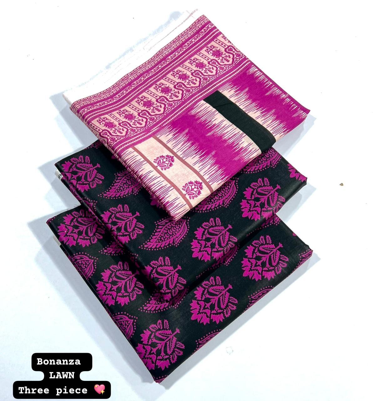 3 pc branded lawn suit, cash on delivery