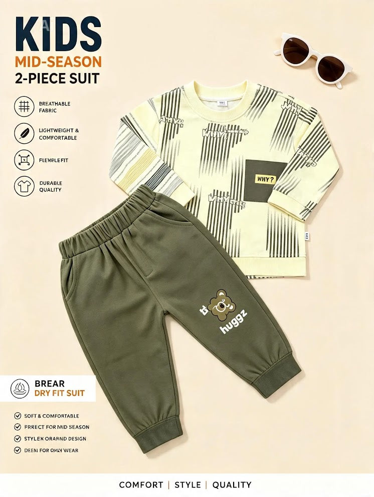 Kids Cotton Jersey 2-Piece Suit | Soft & Comfortable Mid-Season Outfit