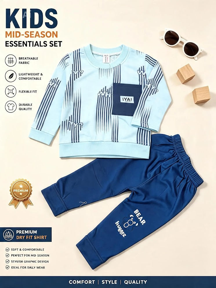 Kids Cotton Jersey 2-Piece Suit | Soft & Comfortable Mid-Season Outfit