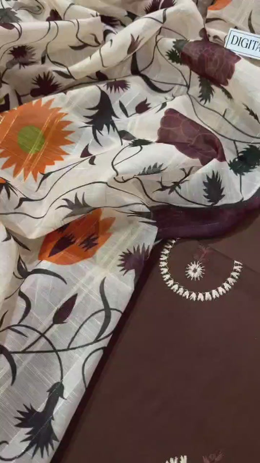 3 piece URGE brand Embroidered suit